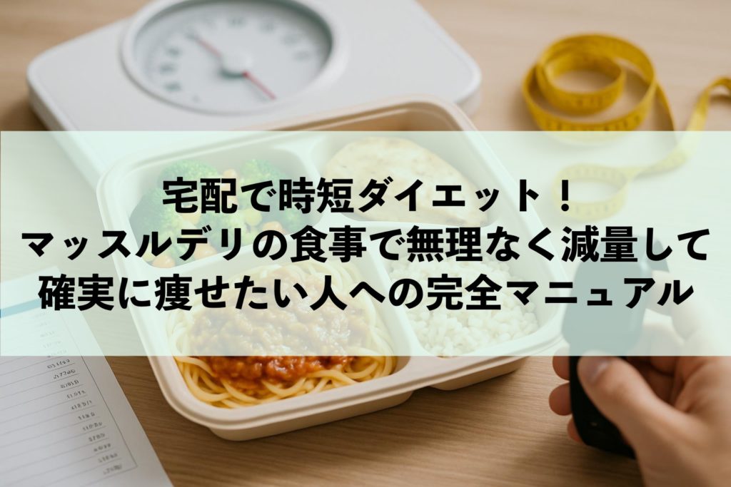 宅配で時短ダイエット！マッスルデリの食事で無理なく減量して確実に痩せたい