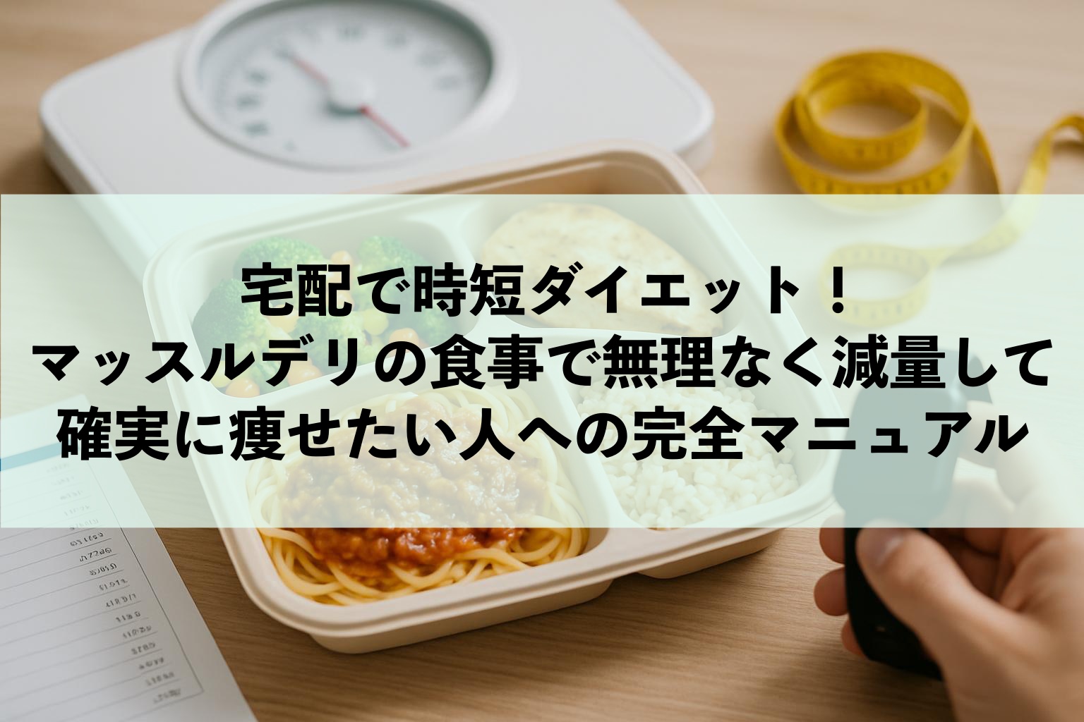 宅配で時短ダイエット!マッスルデリの食事で無理なく減量して確実に痩せたい
