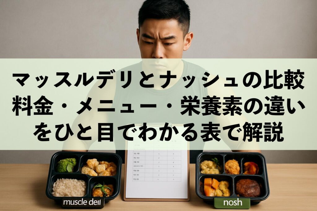 マッスルデリとナッシュの比較｜料金・メニュー・
