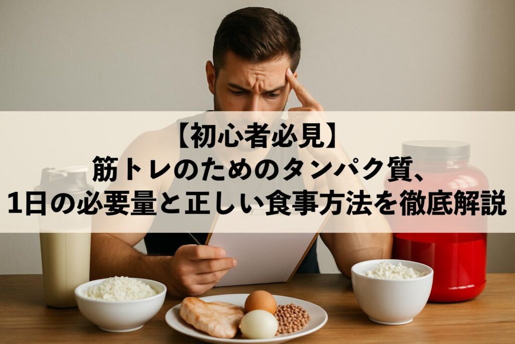 【初心者必見】筋トレのためのタンパク質、1日