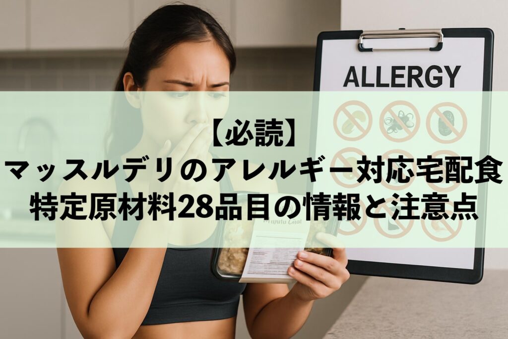 マッスルデリのアレルギー対応宅配食特定原材料28品目