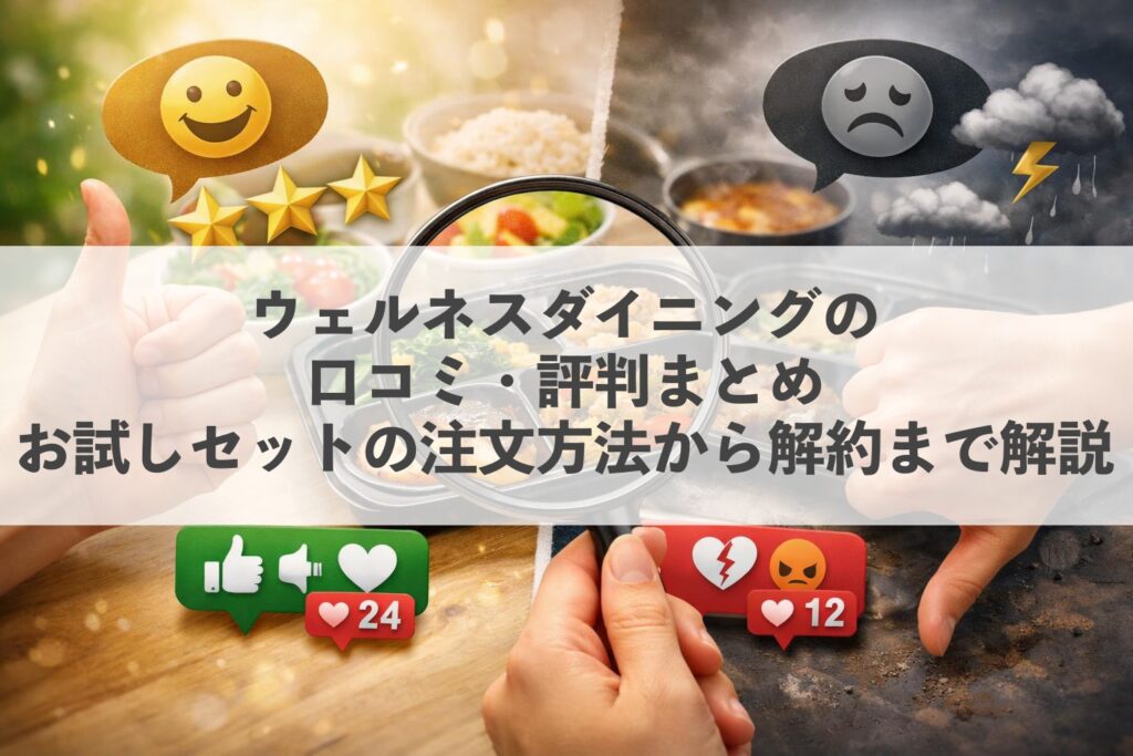 ウェルネスダイニングの口コミ・評判まとめ|お試しセットの注文方法から解約まで解説