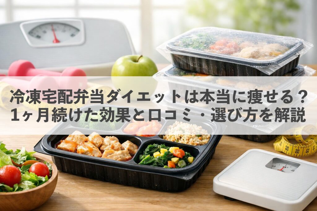 冷凍宅配弁当ダイエットは本当に痩せる?1ヶ月続けた効果と口コミ・選び方を解説