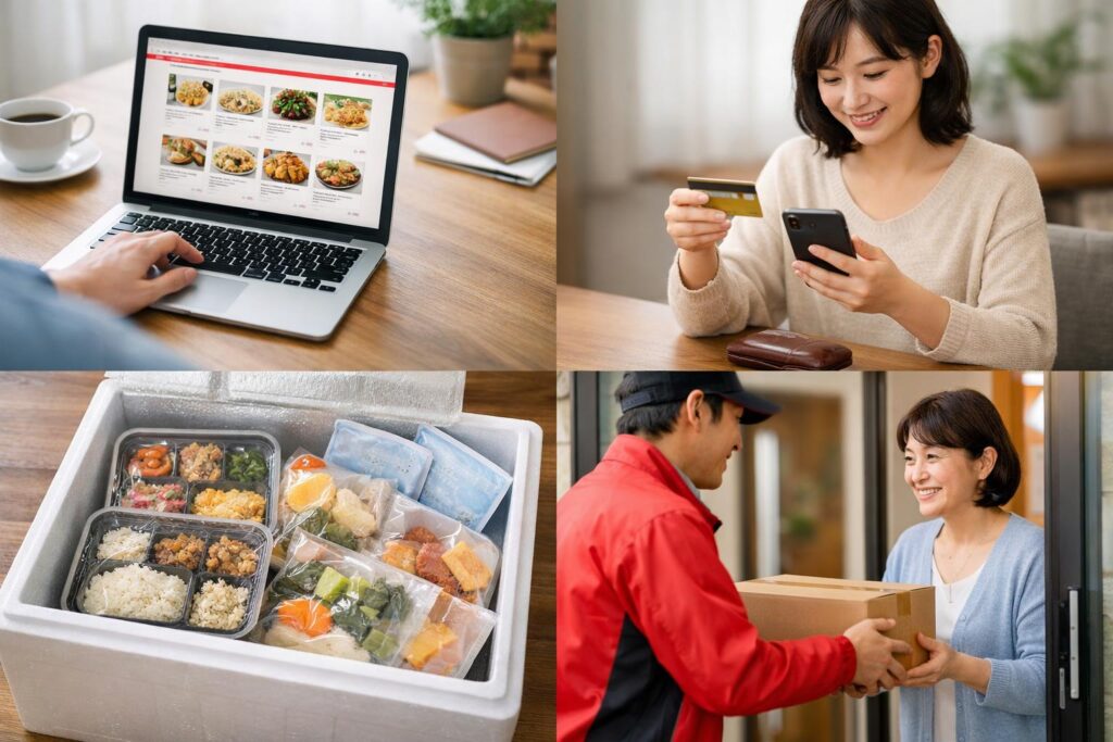 ニチレイフーズダイレクトの注文から支払いまでの流れ